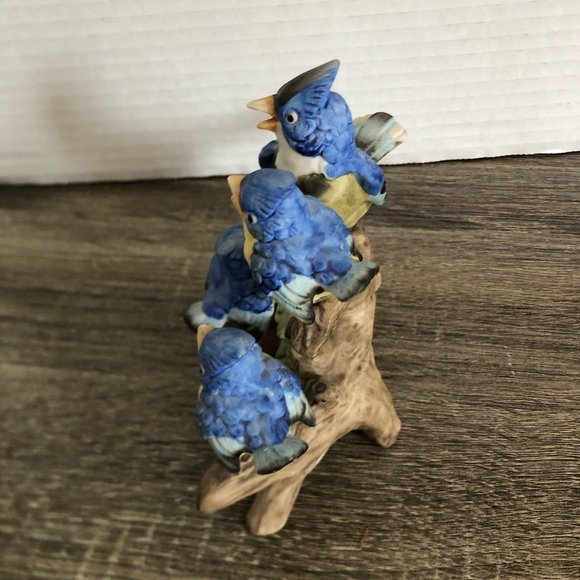 Vtg Japan Ceramic Blue Jays on Branch - Picture 6 of 14